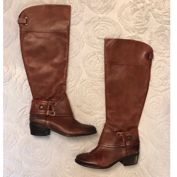 Arturo Chiang Shoes - Arturo Chiang Brown Leather Riding Boots Size 8